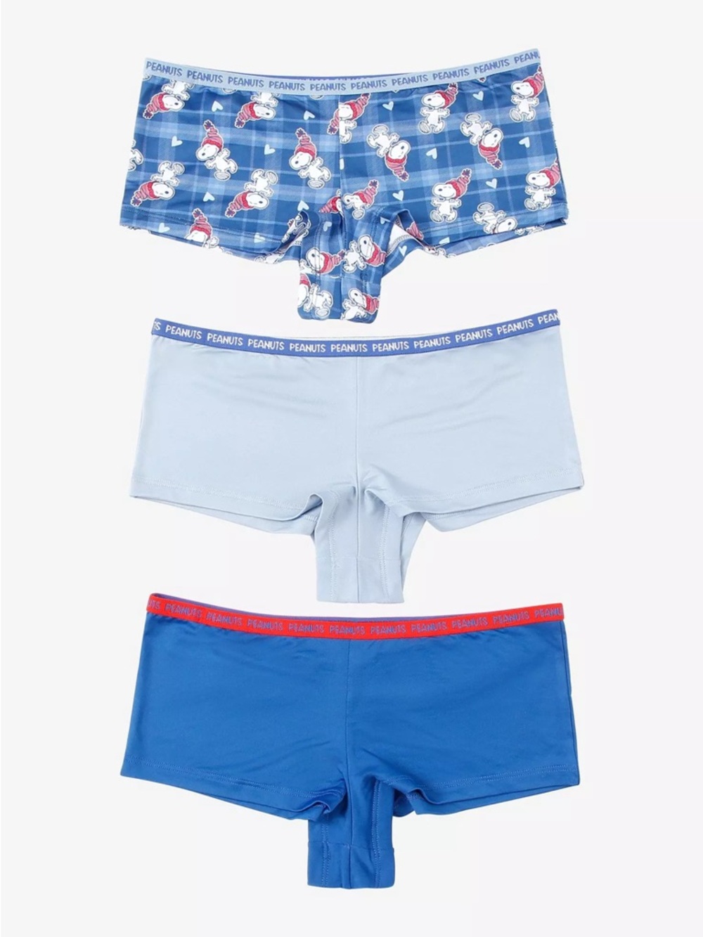 Peanuts Snoopy‎ Winter Boyshort Panty Set Christmas Hot Topic